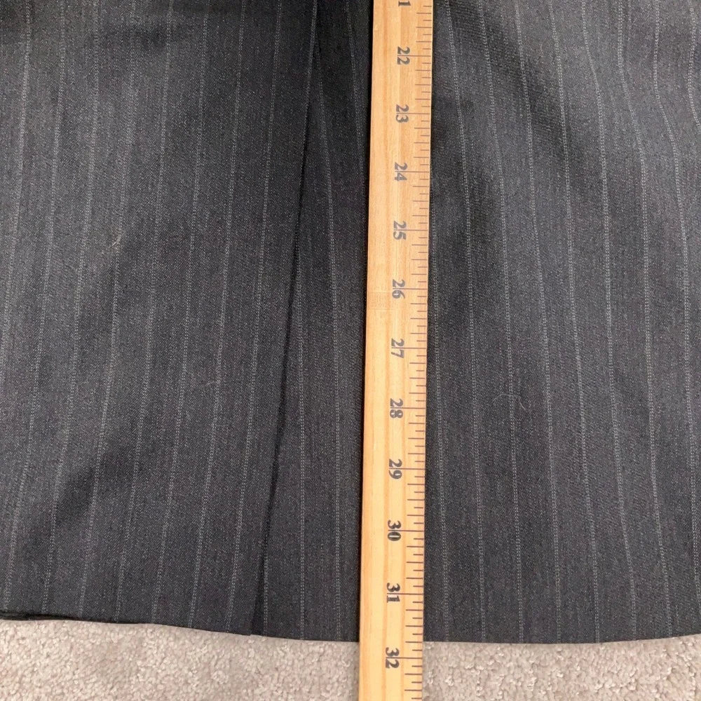 Ralph Lauren Suit Mens 46R Charcoal Pinstripe Corporate Ivy League 3-Button Wool